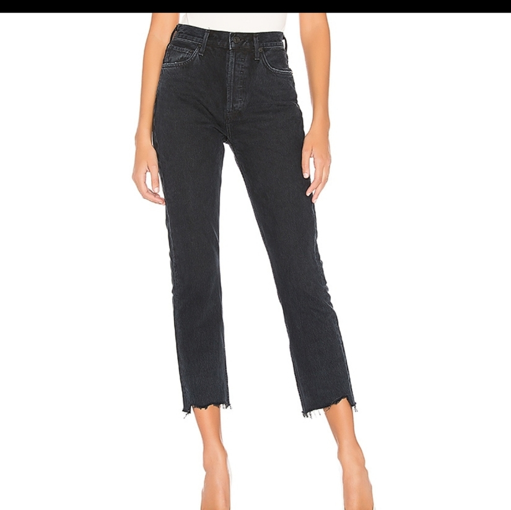Agolde high rise riley crop jeans size 24